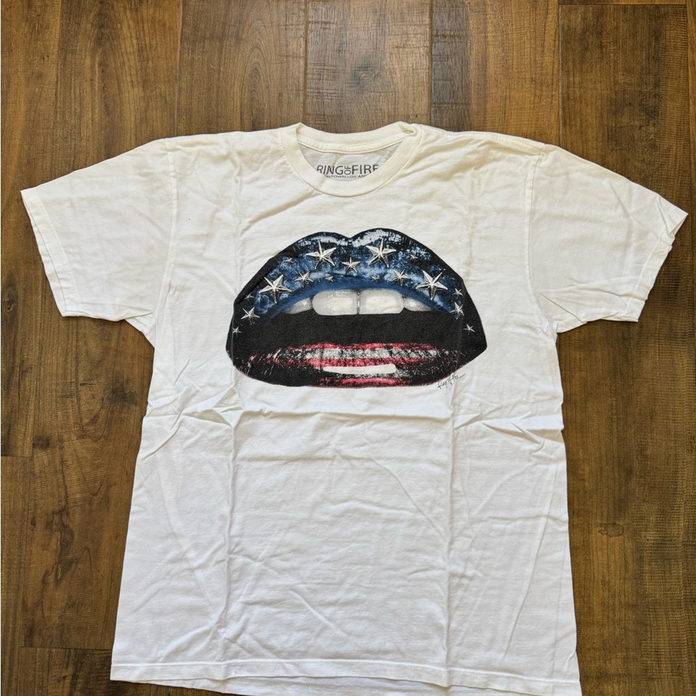 Ring of Fire White Graphic T-Shirt for Men